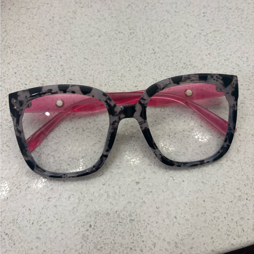 Oversized Pink and Black Fashion Glasses
